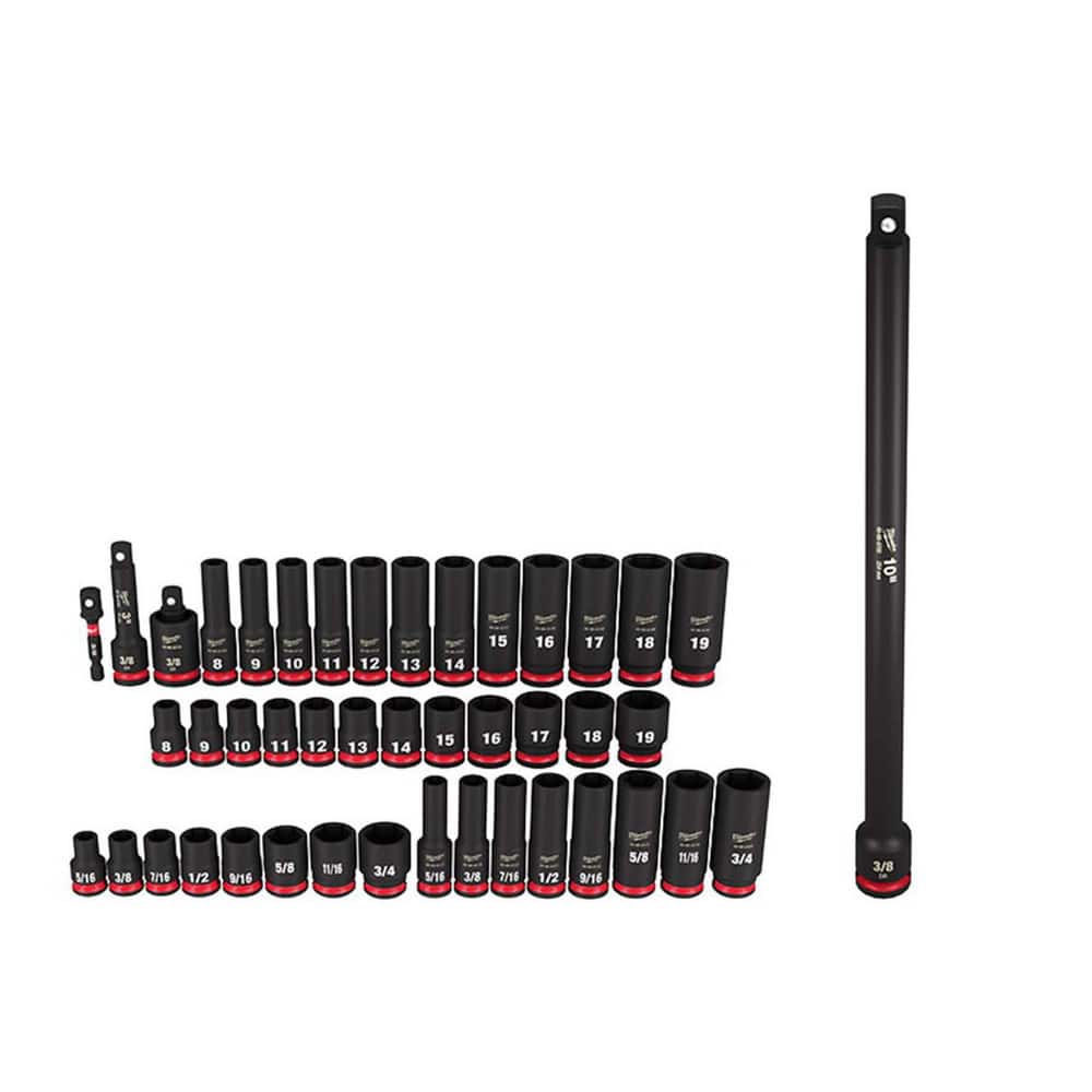 Deep Socket Set: 44 Pc, 5/16 to 3/4