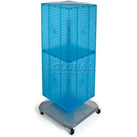 Global Approved 701436-BLU 4-Sided Interlocking Pegboard Floor Display 14