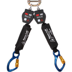 3M™ DBI-SALA Nano-Lok Twin-Leg Hot Work Self-Retracting Lifeline Web & Aluminum Carabiner 6'L 7012818547
