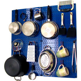 Wall Control Kitchen Pegboard Pack Storage & Organization Kit Blue/Red 32