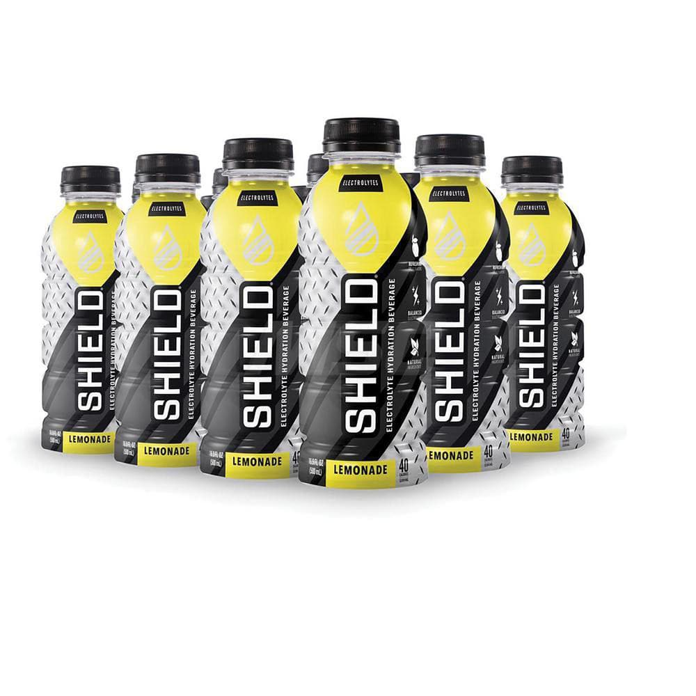 Activity Drink: SHIELD, 16.9 oz, Bottle, Lemonade, Ready-to-Drink: Yields 16.9 oz MPN:02-02-16.9-12-LM - Pkg Qty 12