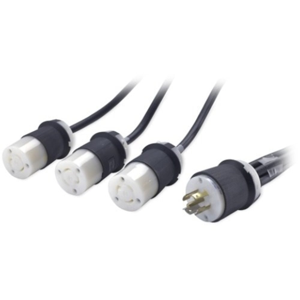 APC Power Cord Splitter, L21 20P to (3)L5 20R 208 V AC Black NEMA L21 20P 1 Each MPN:AP9883