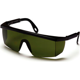 Pyramex® Integra® Safety Glasses Anti-Fog Shade 3.0 IR Green Lens/Black Frame SB460SF - Pkg Qty 12
