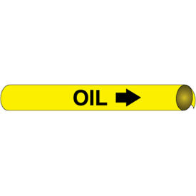 NMC™ Precoiled & Strap-On Pipe Marker Oil Fits 4-5/8