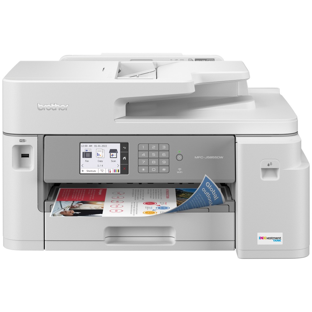 Brother MFC-J5855DW INKvestment Color Inkjet All-In-One Printer with Up To 1 Year Of Ink In-Box(1) MPN:MFC-J5855DW