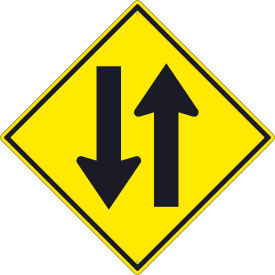 NMC TM238K Traffic Sign Two Way Traffic Arrow Graphic Sign 30