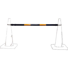 Cortina® 03-829CB-BLK Retractable Cone Bar 4-6' L Black/Gold 03-829CB-BLK