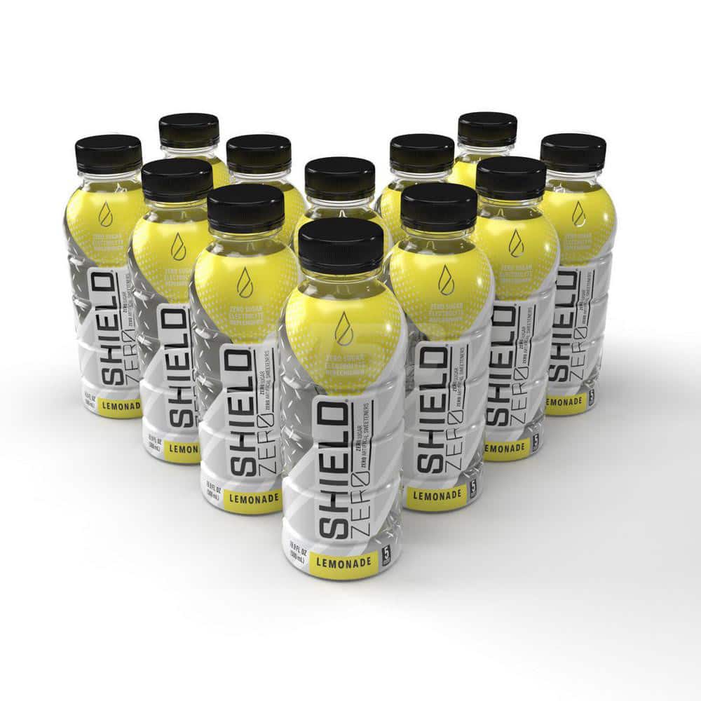 Sports Drink: SHIELD ZERO, 16.9 oz, Bottle, Lemonade, Ready-to-Drink: Yields 16.9 oz MPN:Z2-02-16.9-12-LM - Pkg Qty 12
