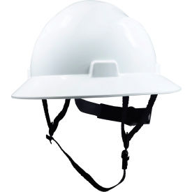 General Electric GH329 Non-Vented Full Brim Hard Hat 4-Point Adjustable Ratchet Suspension White GH329W