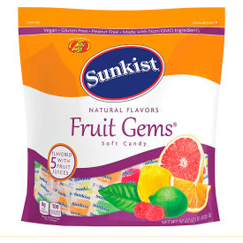 SUNKIST Wrapped Fruit Gems Soft Candy 2 lb 22000024