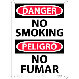 NMC™ Bilingual Plastic Sign Danger No Smoking 10