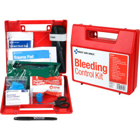 First Aid Only® Deluxe Bleeding Control Wall Station Single Kit Up to 24 Persons 91309