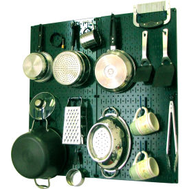 Wall Control Kitchen Pegboard Pack Storage & Organization Kit Green/Blue 32
