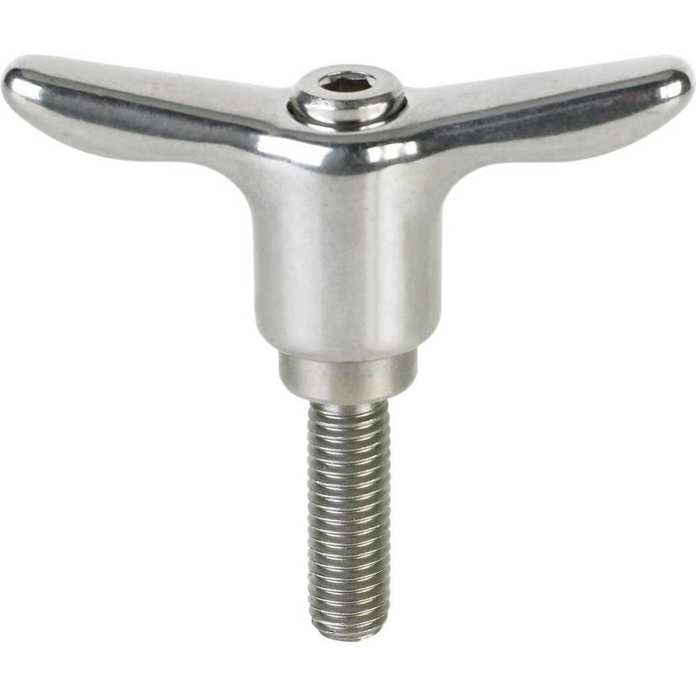 Adjustable Clamping Handles, Connection Type: Threaded Stud , Handle Type: T-Handle , Mount Type: Threaded Stud  MPN:STH-3048SS