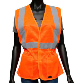 Viz-Up™ Contoured Mesh Vest w/ Adjustable Waist L/XL Hi-Vis Orange 47208/LXL