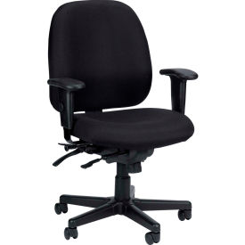 Eurotech 4X4 Task Chair with Seat Slider- Black Fabric 498SL-BLK