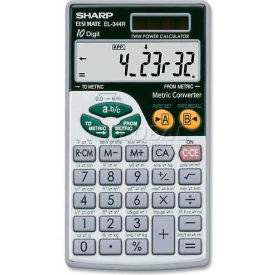 Sharp® 10-Digit Scientific Calculator EL344RB W/Wallet 2-3/4