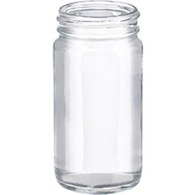 Wheaton® 4 oz Clear Wide Mouth Straight Side Glass Bottles 48-400 neck No Caps Case of 144 W217007