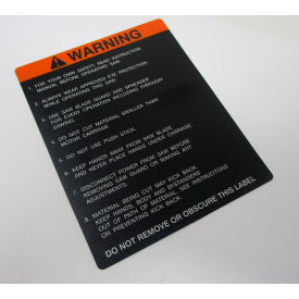 JET® Warning Label (L510) JT9-3408265 JT9-3408265