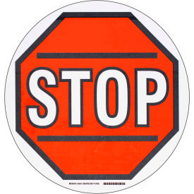 Brady® 104511 Floor Stop Sign Red/White Polyester 17