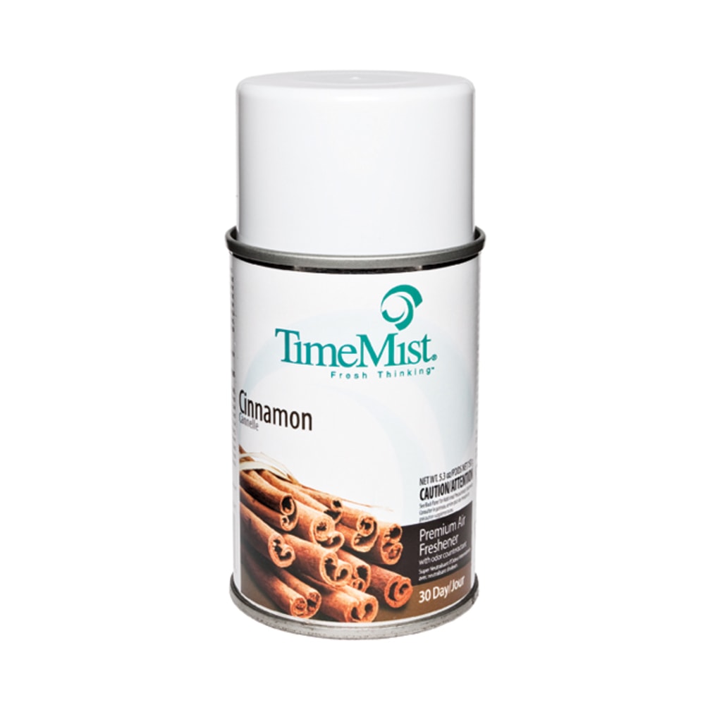 TimeMist Cinnamon Premium Air Freshener Spray - Aerosol - 5.3 fl oz (0.2 quart) - Cinnamon - 30 Day - 12 / Carton - Long Lasting, Odor Neutralizer MPN:33-5301