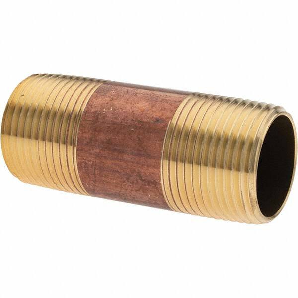 Brass Pipe Nipple: Threaded on Both Ends, 2-1/2