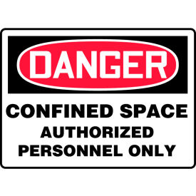Accuform MCSP141VP Danger Sign Confined Space Authorized Personnel Only 14