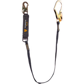 Guardian Arc Flash Shock Absorbing Lanyard Fixed Single Leg Steel Rebar Hook 6'L 3400032