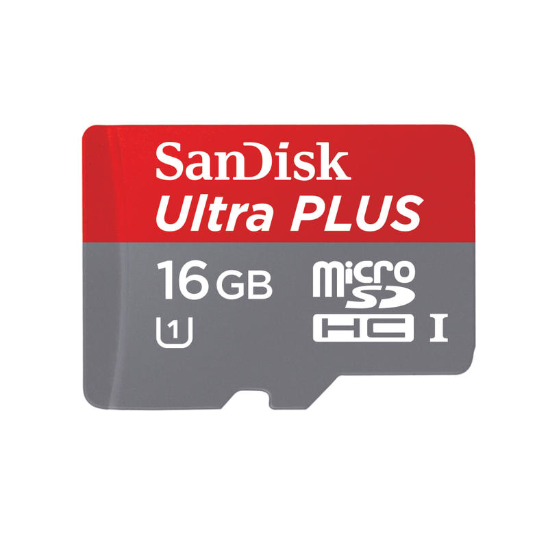 SanDisk Ultra Plus microSDHC Memory Card, 16GB (Min Order Qty 2) MPN:SDSDQUP-016G-A46A