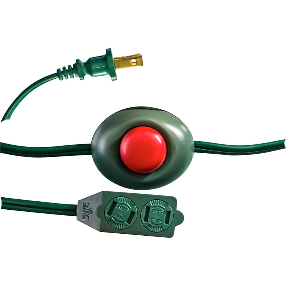 Power Cords, Cord Type: Extension Cord , Overall Length (Feet): 9 , Cord Color: Green , Amperage: 13 , Voltage: 125  MPN:GG-24510GN