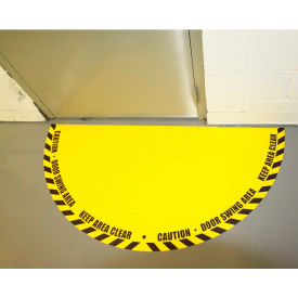 DuraStripe® Full 180° Door Swing Sign Black on Yellow 21