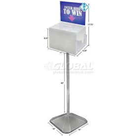 Global Approved 206303 Extra Large Acrylic Suggestion Box on Pedestal 11
