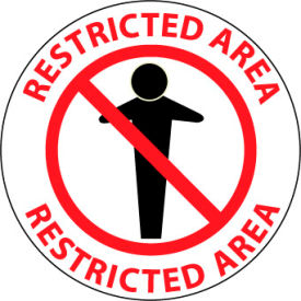 Walk On Floor Sign - Restricted Area WFS11