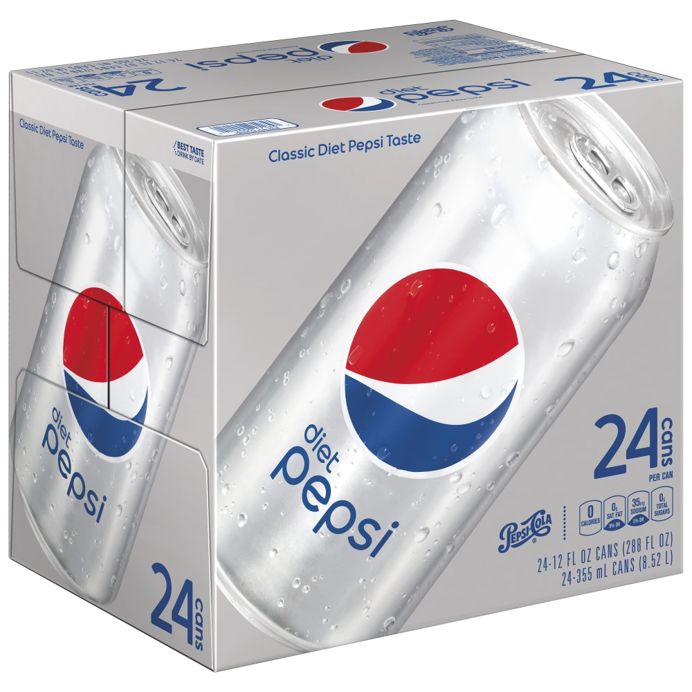 Pepsi Diet Pepsi Soda, 12 Oz, Pack Of 24 Bottles (Min Order Qty 3) MPN:11064