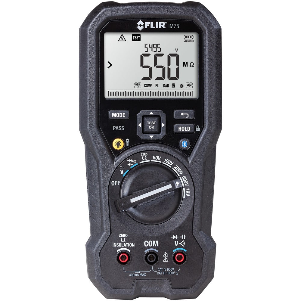 Electrical Insulation Resistance Testers & Megohmmeters, Display Type: LED , Power Supply: AAA Batteries , Resistance Capacity (Megohm): 20000M  MPN:IM75-NIST