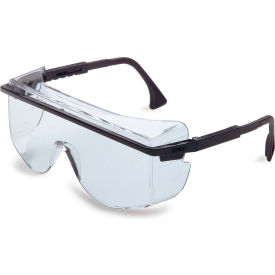 Uvex® Astrospec S2500 OTG Safety Glasses Black Frame Clear Lens Scratch-Resistant S2500