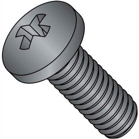 1/4-20 x 5/8 MS51957-B Phillips Pan Machine Screw Coarse - Full Thread - S/S - Black Ox - Pkg of 500 MS51957-80B