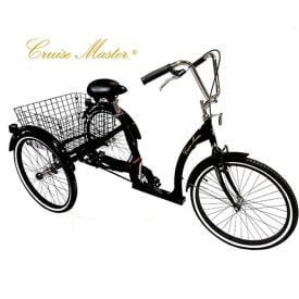 Husky Bicycles 24'' Cruise Master Adult Tricycle T324 Black 160-401