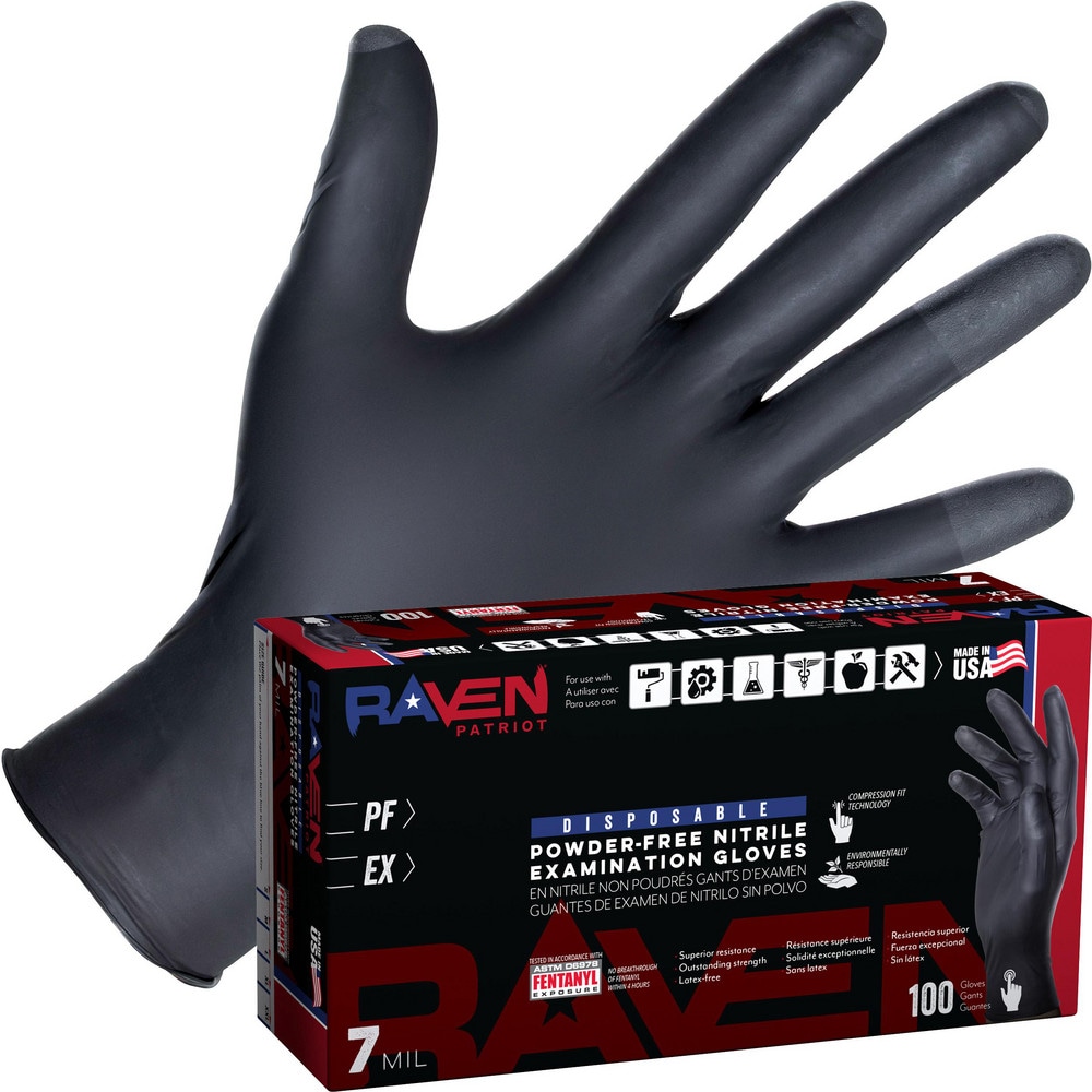 Disposable/Single Use Gloves; Primary Material: Nitrile ; Thickness (mil): 7.0 ; Grip Surface: Textured (Fingertips) ; Grade: Medical ; Cuff Type: Regular ; Length (Inch): 9.8 MPN:66482 - Pkg Qty 100