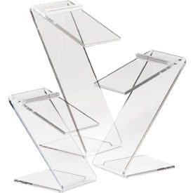 Set Of 3 Beveled Edge Slant Shoe Risers - Clear FF/ZSHOE-3 - Pkg Qty 6