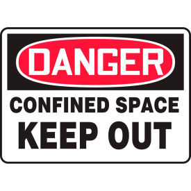 Accuform MCSP108VP Danger Sign Confined Space Keep Out 10