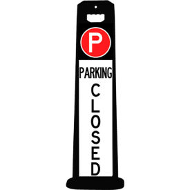 Plasticade 4100-BK-PARK2 Compact PARKING LOT CLOSED Sign Black 4100-BK-PARK2
