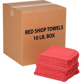 GoVets™ 100 Cotton Red Shop Towels 10 Lb.Box 227670