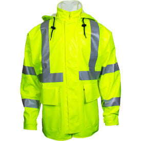 Arc H2O™ Flame Resistant Hi-Vis Rain Jacket ANSI Class 3 Type R Yellow L R30RL06LG