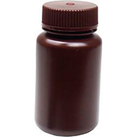 United Scientific™ Reagent Bottle Wide Mouth HDPE 125ml Capacity Amber Pack of 12 33463