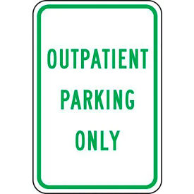AccuformNMC™ Out Patient Parking Only Safety Sign EGP Aluminum 18