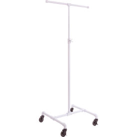 Econoco Pipeline Gloss White Adjustable 2-Way Garment Rack PS2WADJWH
