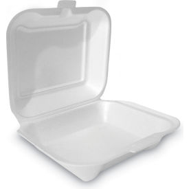 Plastifar Hinged Lid Container Secure One Tab Latch White 100/Sleeve 2 Sleeves/Bag 1 Bag/Pack 12018