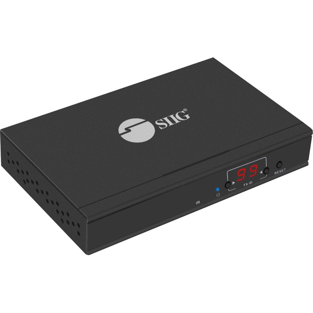 SIIG HDMI Over IP Extender / Matrix with IR - Transmitter - Video/audio/infrared/serial extender - transmitter - RS-232, HDMI, HDbitT - up to 394 ft MPN:CE-H23B11-S1