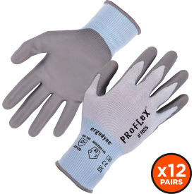 Ergodyne® Proflex 7025 Cut Resistant Gloves Polyurethane Coated ANSI A2 S Blue 12 Pairs 10422